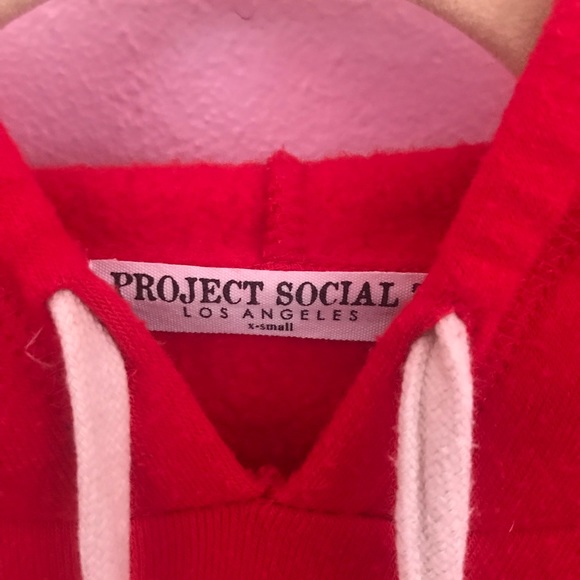 FLASH SALE! Project Social T Red Hoodie - Picture 6 of 8